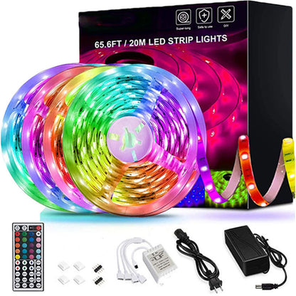 RGB LED Strip Lights with Controller – Flexible Tape for Room