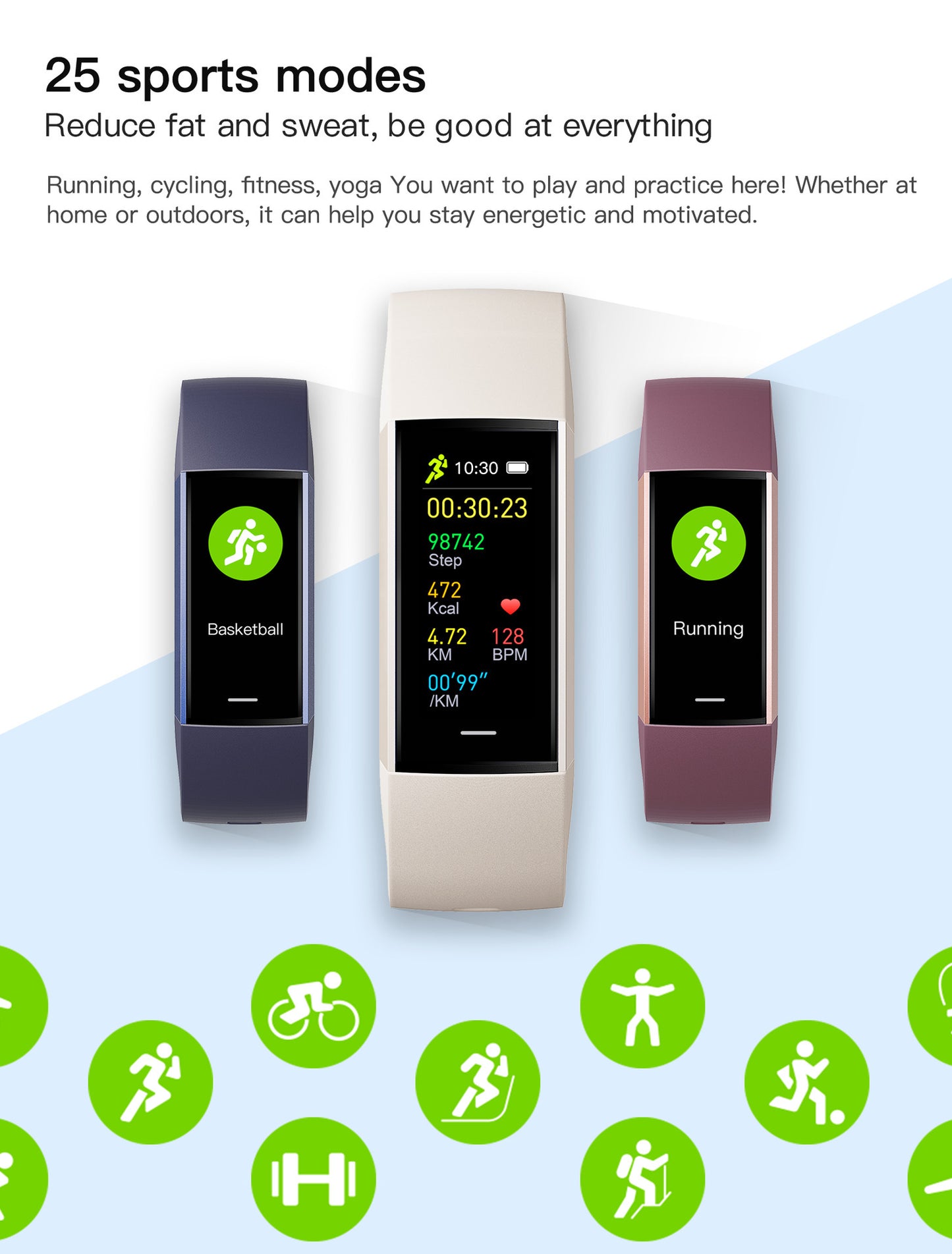 C80 Smart AMOLED Fitness Tracker with Heart Rate Monitor