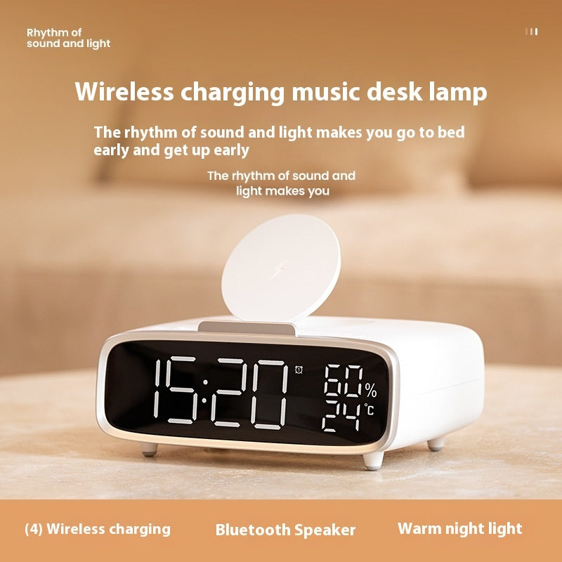 3-in-1 Bluetooth Speaker & Wireless Charger with Night Lamp